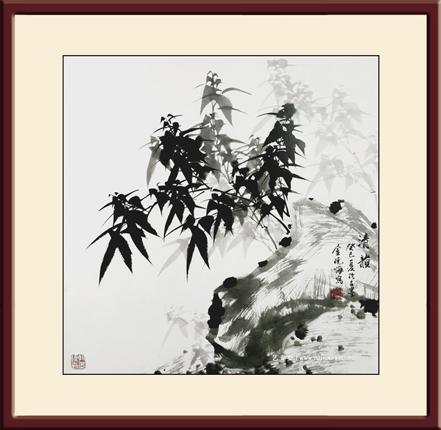 金晓海作品--竹子---尺寸：68cmx68cm-价格：每平尺30000元.jpg