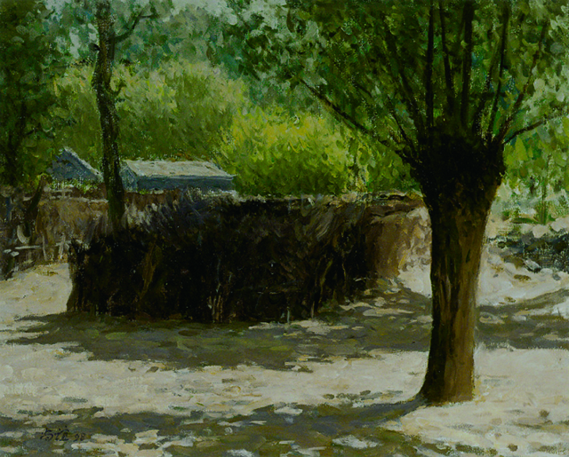 靳尚谊《村落2》45×55cm-1997-纸板油画.jpg