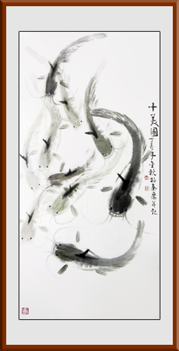 杨秦乔作品《十美图》规格：138x69cm 售价： 8000元