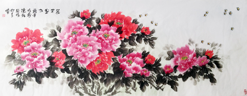 《花开盛世》（1800X70cm）价格：4000元