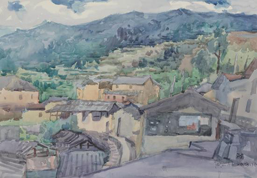 骆献跃 _ 黄上村的正午 _ 76cmx114cm _ 2018.jpg