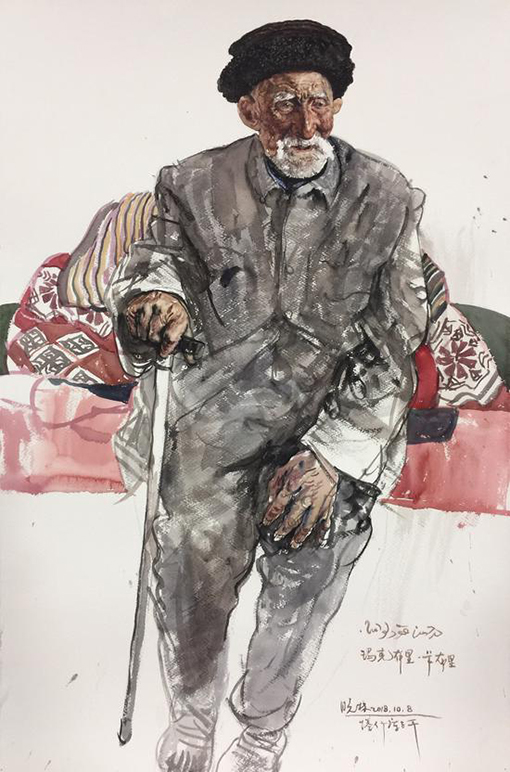 李晓林 _ 塔吉克老人卡布里 _ 101x67.5cm _ 2018.jpg