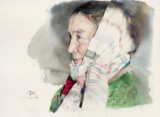 蒋智南 _ 蒙古额吉 _ 56x76cm _ 2018.jpg