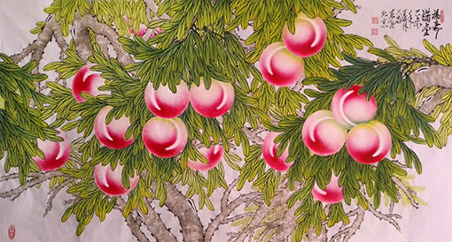 刘乃忠作品3《福寿满堂》规格：六尺整张 价格：每平尺20000元.jpg
