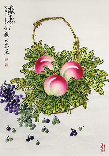 刘乃忠作品9《献寿》规格：六平尺 价格：每平尺20000元.jpg