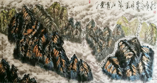 1547623905262192.jpg 杨涛作品4《千叠云山万重嶂》186x98cm.jpg