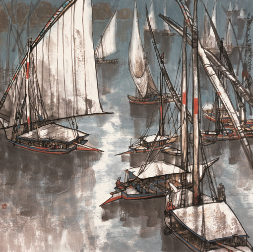 1547624721450585.jpg 尼罗河上的白帆(埃及)68cmX68cm 2006年.jpg