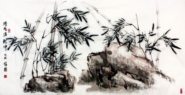 1547691464111882.jpg 袁锦标作品1 墨竹,68 x136cm  2018年.jpg