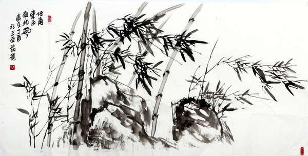 1547691534544179.jpg 袁锦标作品6 墨竹,68x136cm  2018年.jpg