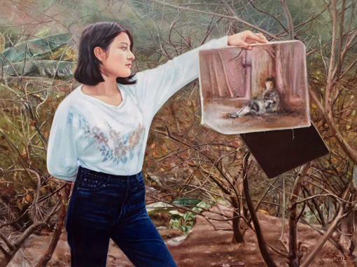 巴古作品7《爱情转弯的地方》 布面油画  200x150(cm).jpg