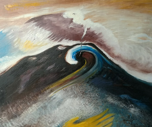 蒋征作品油画《山魂》规格：50x60cm 2016年.jpg