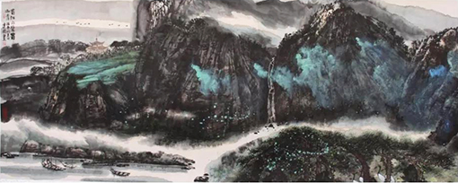 蜀江水碧蜀山青  260×120cm.jpg