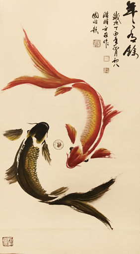 杨皓暄作品《年年有余》规格：136cmx69cm.jpg
