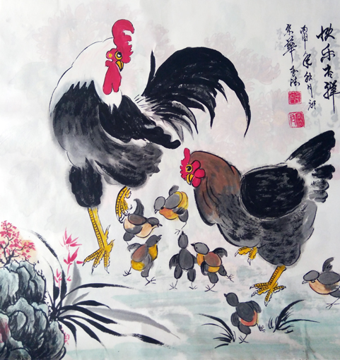 付玉法作品《快乐吉祥》规格：69cmx69cm.jpg