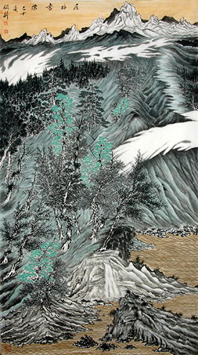 层林尽染180cmX96cm2009年 .jpg