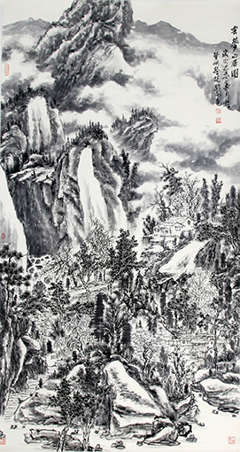 云梦山居图134cmX67cm2015年.jpg
