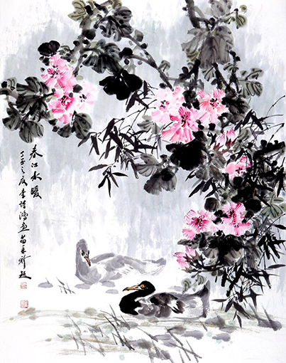 李诗鸿作品《春江水暖》规格：90cmx120cm.jpg
