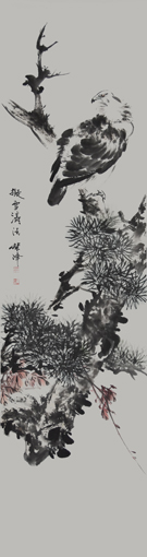 《独立雄风》2018年作180cmx48cm.jpg
