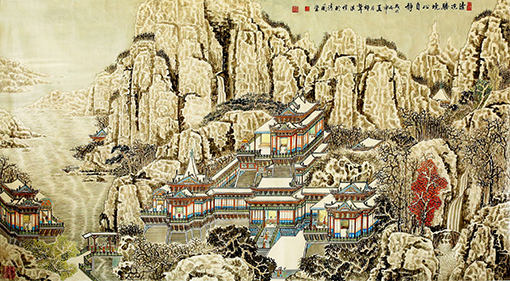 界画 清凉胜境心自静 90x172cm.jpg