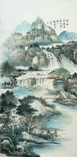 溪山清远图（138x68cm）.jpg