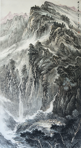 温世奇作品《溪山清远》97cmx180cm.jpg