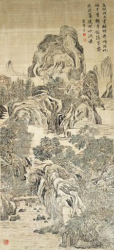 刘菎岭作品1《高阁倚天》138cmX69cm.jpg