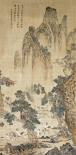 刘菎岭作品3《行旅图》138cmX69cm.jpg