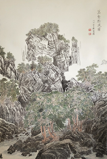 刘菎岭作品5《万壑松风图》189cmX140cm.jpg