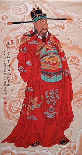 王水胜作品《关帝圣君》规格：138cm x 69cm.jpg