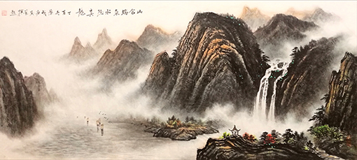 山含瑞气  水隐真龙  70x180cm.jpg