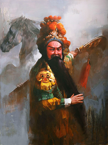 赵新颖作品 《武圣关羽》规格 120㎝x90㎝材质 麻布油彩.jpg