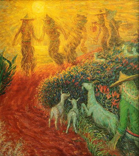 《海边小路》135cmX120cm油画 2002-2015年 洪瑞生.jpg