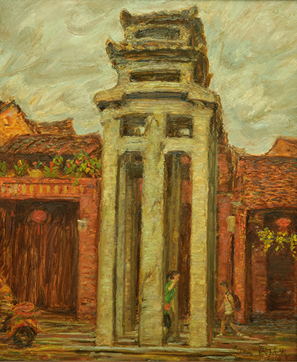 《漳州台湾街古牌坊》60cm x 50cm 油画 2016年 洪瑞生 (1).jpg