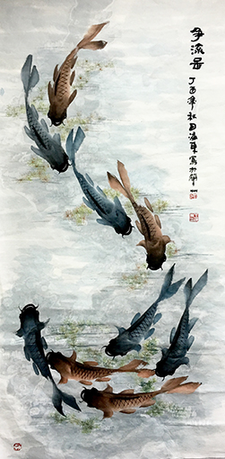 《争流图》规格：70x138cm 价格：12000元一幅.jpg