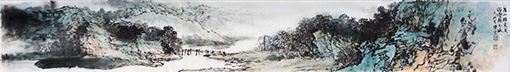 《宿云晓不收》规格：180×25cm  价格： 一万元一幅.jpg