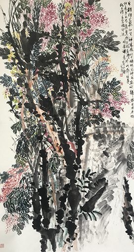 道金平作品《斥鶠擅蒿林》规格：180cmx97cm.jpg