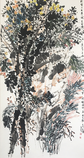 道金平作品《刺梨今初遇人识》规格：180cmx97cm.jpg