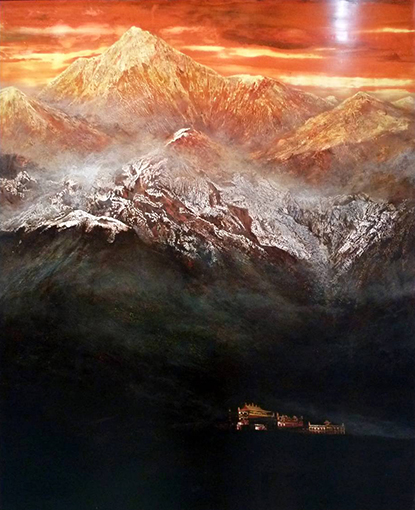 漆画作品《卡瓦格博》160cmx110cm 2012年.jpg