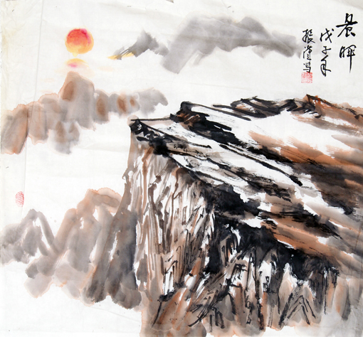 胡振汉作品5《晨晖》规格：68cmx68cm 价格：每平尺6000元.jpg