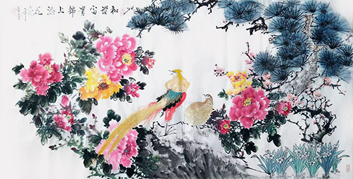 《和谐富贵锦上添花》 规格：138x70cm 价格：3000元一幅.jpg