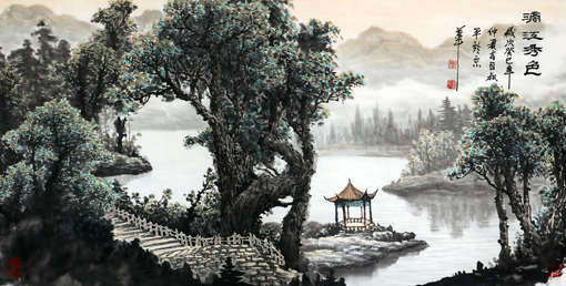 《漓江秀色》 规格：183x97cm 价格：每平尺60000元.jpg