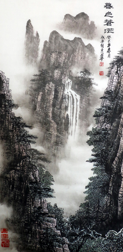 《暮色蒼茫》 规格：138x70cm 价格：每平尺60000元.jpg
