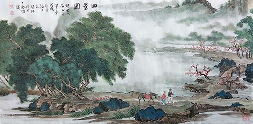 《四景图》规格：100cmx50cm 价格：10000元.jpg