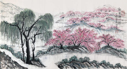 杨书英作《新桃换旧符》规格：98cmx48cm.jpg