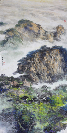 作品12 云雾山中品清泉（136x67）.jpg