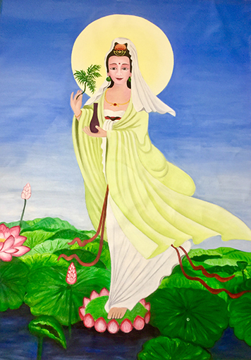 郭全林作品3《荷塘莲花观音像》220cmX158cm.jpg