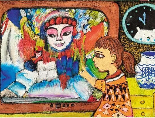 1550026002496586.jpg 姜盈利 看电视 指导老师:彭晓希.jpg