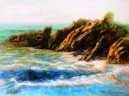 慈向群 布面油画海之晨60cmx45cm.jpg
