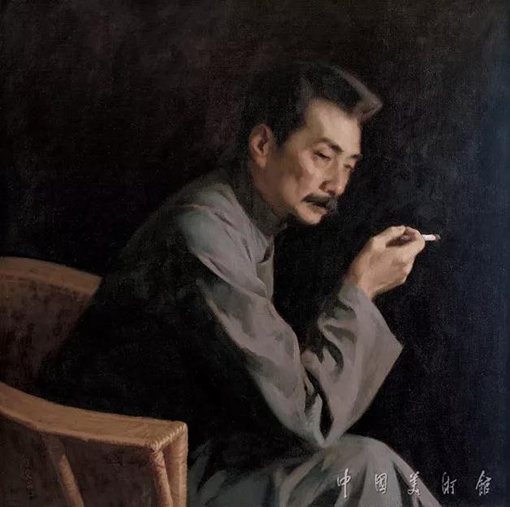 1551317369112209.jpg 鲁迅 油画 86×88cm 1983年 靳尚谊(来源:中国美术馆官网).jpg