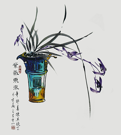 陈其旋作品《紫气东来》规格：68cmx68cm.jpg